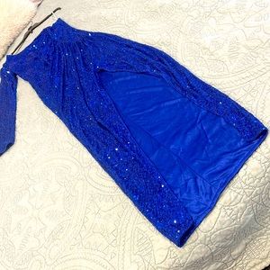 Royal blue long dress